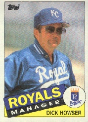 1985 Topps Baseball Cards      334     Dick Howser MG